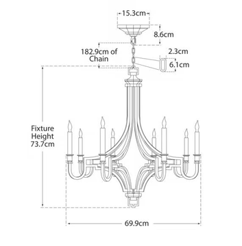 MYKONOS MEDIUM - Brass chandelier by Visual Comfort Europe - view 3
